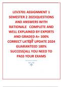 LEV3701 ASSIGNMENT 1 SEMESTER 2 2023QUESTIONS AND ANSWERS WITH RATIONALE   COMPLETE AND WELL EXPLAINED BY EXPERTS  AND GRADED A+ 100% CORRECT LATEST UPDATE 2024 GUARANTEED 100% SUCCESS[ALL YOU NEED TO PASS YOUR EXAMS