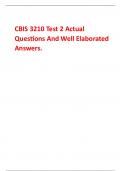 CBIS 3210 Test 2 Actual Questions And Well Elaborated Answers.