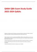 QABA QBA Exam Study Guide 2022-2024 Qs&As