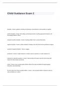 Child Guidance Exam 2 Questions and Answers