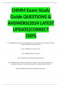 CHMM Exam Study Guide QUESTIONS & ANSWERS(2024 LATEST UPDATE)CORRECT 100%