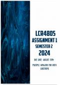 LCR4805 Assignment 1 Semester 2 2024 | Due August 2024