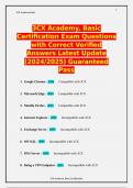 3CX Academy, Basic Certification Exam Questions with Correct Verified Answers Latest Update (2024/2025) Guaranteed Pass