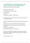 Aetna Individual Core Certification Questions and Answers 100- Correct New 2024 RATED A+