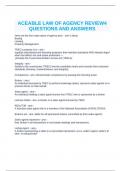 ACEABLE LAW OF AGENCY REVIEW4 QUESTIONS AND ANSWERS