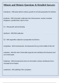 Mitosis and Meiosis Questions & Detailed Answers