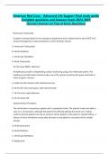 American Red Cross - Advanced Life Support Final study guide Complete questions and Answers Exam 2024-2025 (Correct Answer on Top of Every Question)