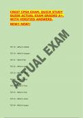 CREST CPSA EXAM. QUICK STUDY  GUIDE ACTUAL EXAM GRADED A+.  WITH VERIFIED ANSWERS. NEW!! NEW!!