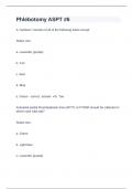 Phlebotomy ASPT Question and answers 100% correct 