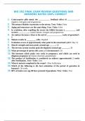  BIO 202 FINAL EXAM REVIEW QUESTIONS AND ANSWERS RATED 100% CORRECT