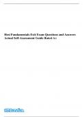 2024 Hesi Fundamentals Exit Exam Questions and Answers Actual Self-Assessment Guide Rated A+