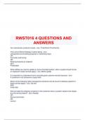 RWST016 4 QUESTIONS AND ANSWERS