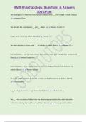 HMX Pharmacology; Questions & Answers 100% Pass