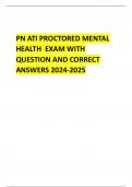 PN ATI PROCTORED MENTAL  HEALTH EXAM WITH  QUESTION AND CORRECT  ANSWERS 2024-2025 Believe that her thoughts have been removed form her mind by an outside agency - correct answerthought withdrawal is obsessed with religious beliefs - correct answer-relig