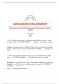 MECHANICS EXAM 20242025 WITH GUARANTEED ACCURATE ANSWERS |VERIFIED