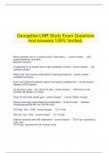  Georgettes LMR Study Exam Questions And Answers 100% Verified.