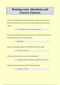 boat course exam Questions and Correct Answers