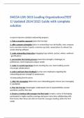 SNCOA LDR-301S Leading Organizations(TEST 1) Updated 2024/2025 Guide with complete solution