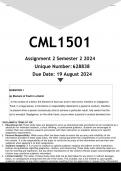 CML1501 Assignment 2 (ANSWERS) Semester 2 2024 - DISTINCTION GUARANTEED