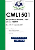 CML1501 Assignment 1 (QUALITY ANSWERS) Semester 2 2024