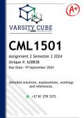 CML1501 Assignment 2 (DETAILED ANSWERS) Semester 2 2024 - DISTINCTION GUARANTEED