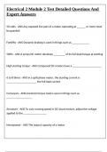 Electrical 2 Module 2 Test Detailed Questions And Expert Answers