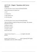 ACCT 215 - Chapter 7 Questions with Correct Answers