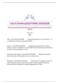 CALP EXAM QUESTIONS 2024/2025 WITH GUARANTEED ACCURATE ANSWERS |VERIFIED