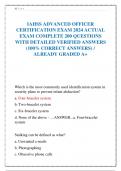 IAHSS ADVANCED OFFICER CERTIFICATION EXAM 2024 ACTUAL EXAM COMPLETE 200 QUESTIONS WITH DETAILED VERIFIED ANSWERS (100% CORRECT ANSWERS) / ALREADY GRADED A+