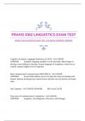 PRAXIS 5362 LINGUISTICS EXAM TEST |ACCURATE ANSWERS |VERIFIED