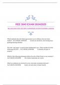 REE 3043 EXAM 2024/2025 WITH GUARANTEED ACCURATE ANSWERS |VERIFIED