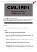 CML1501 Assignment 1 (Detailed Answers) Semester 2 - Due 14 August 2024