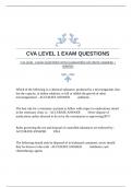 CVA LEVEL 1 EXAM QUESTIONS WITH GUARANTEED ACCURATE ANSWERS |VERIFIED