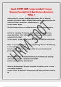 Week 2 HRM 300T Fundamentals Of Human  Resource Management Questions and Answers  Rated A