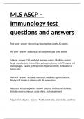 MLS ASCP – Immunology test questions and answers.