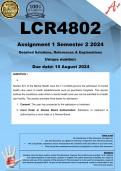 LCR4802 Assignment 1 (COMPLETE ANSWERS) Semester 2 2024 - DUE 15 August 2024 