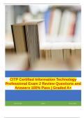 CITP Certified Information Technology Professional Exam 2 Review Questions and Answers 100% Pass | Graded A+