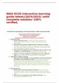 WGU D220 interactive learning guide latest;(2024/2025) /with complete solution/ 100% verified.