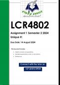 LCR4802 Assignment 1 (QUALITY ANSWERS) Semester 2 2024