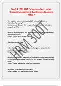 Week 1 HRM 300T Fundamentals of Human  Resource Management Questions and Answers  Rated A