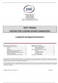 WEST VIRGINIA  NASCLA CONTRACTOR LICENSING BOARD EXAMINATIONS