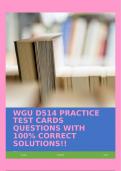 WGU D514 PRACTICE TEST CARDS QUESTIONS WITH 100% CORRECT SOLUTIONS!!