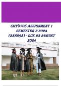 CMY3705 Assignment 1 Semester 2 2024 (238598) - DUE 23 August 2024   100% satisfaction guarantee