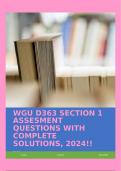 WGU D363 SECTION 1 ASSESMENT QUESTIONS WITH COMPLETE SOLUTIONS, 2024!!