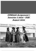 COM2601 Assignment 1 Semester 2 2024 - DUE August 2024  100% satisfaction guarantee/Course Communication (COM2601)/ Book Integrated Organisational Communication