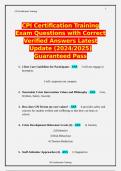 CPI Certification Training Exam Questions with Correct Verified Answers Latest Update (2024/2025) Guaranteed Pass