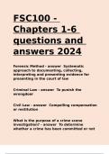 FSC100 - Chapters 1-6 questions and answers 2024.