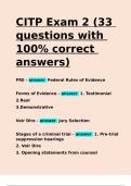 CITP Exam 2 (33 questions with 100- correct answers).