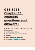 GEB 3213 Chapter 11 exam(45 questions and answers)