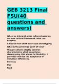 GEB 3213 Final FSU(40 questions and answers).